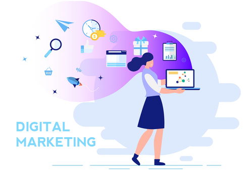 創意數字營銷女子插畫 賦能品牌，點亮數字文化新生態